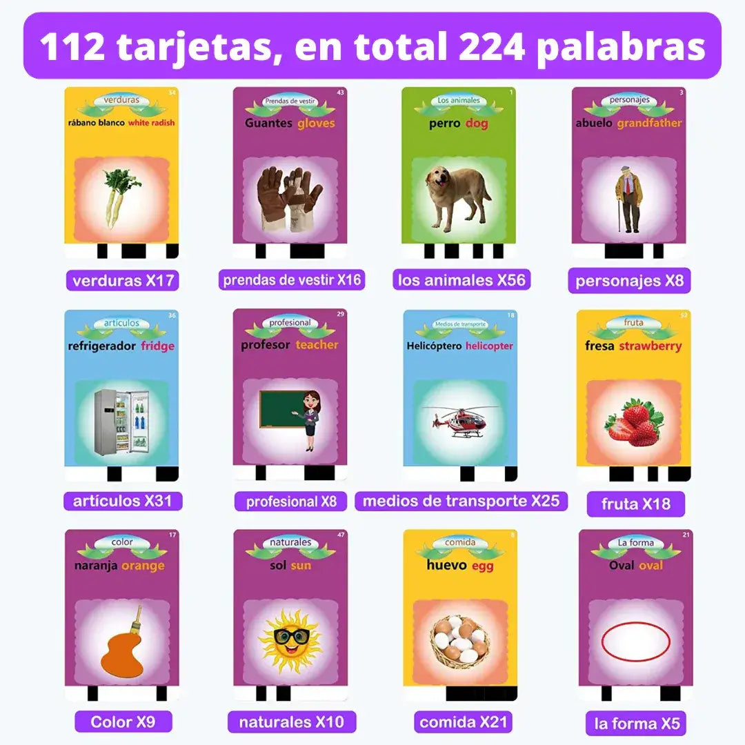 🎵 LECTOR DE TARJETAS MULTIMEDIA EN INGLES Y ESPAÑOL 🎵